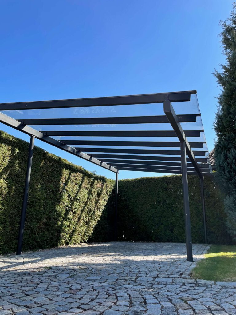 5.10(1) Glasüberdachung Carport Metall